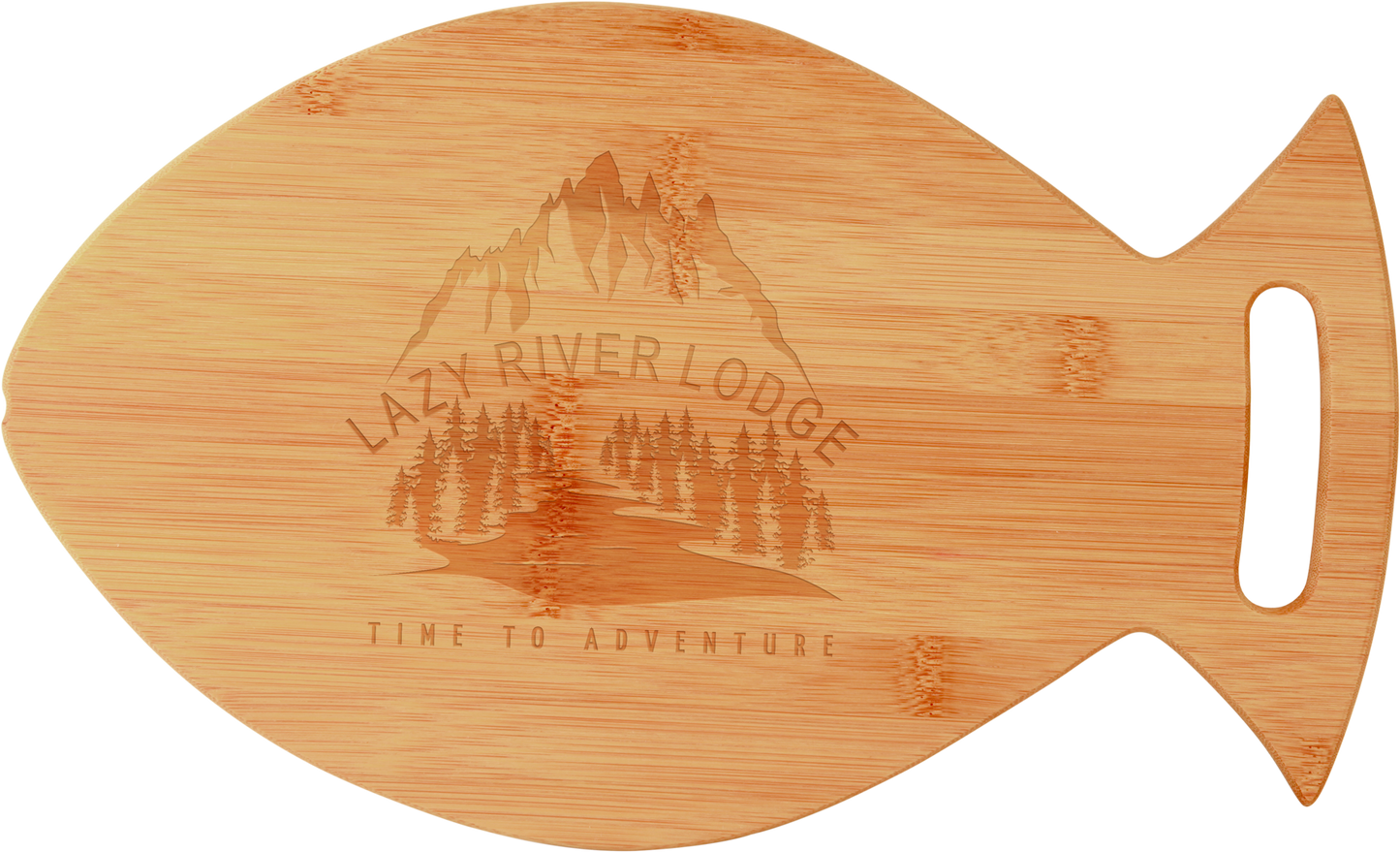 14" x 8 1/2" Bamboo Fish Shaped Cutting Board