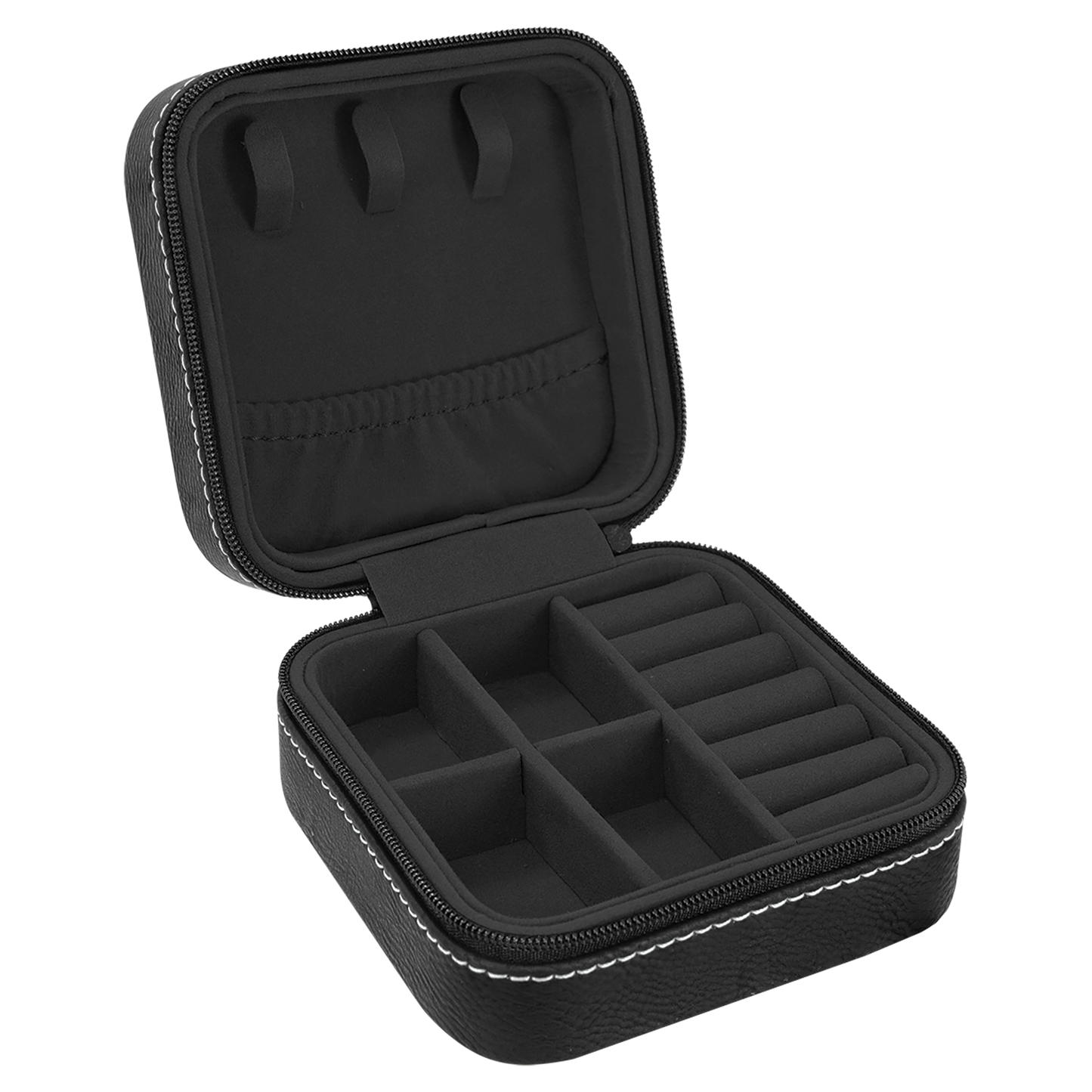4" X 4" Laserable Leatherette Travel Jewelry Box