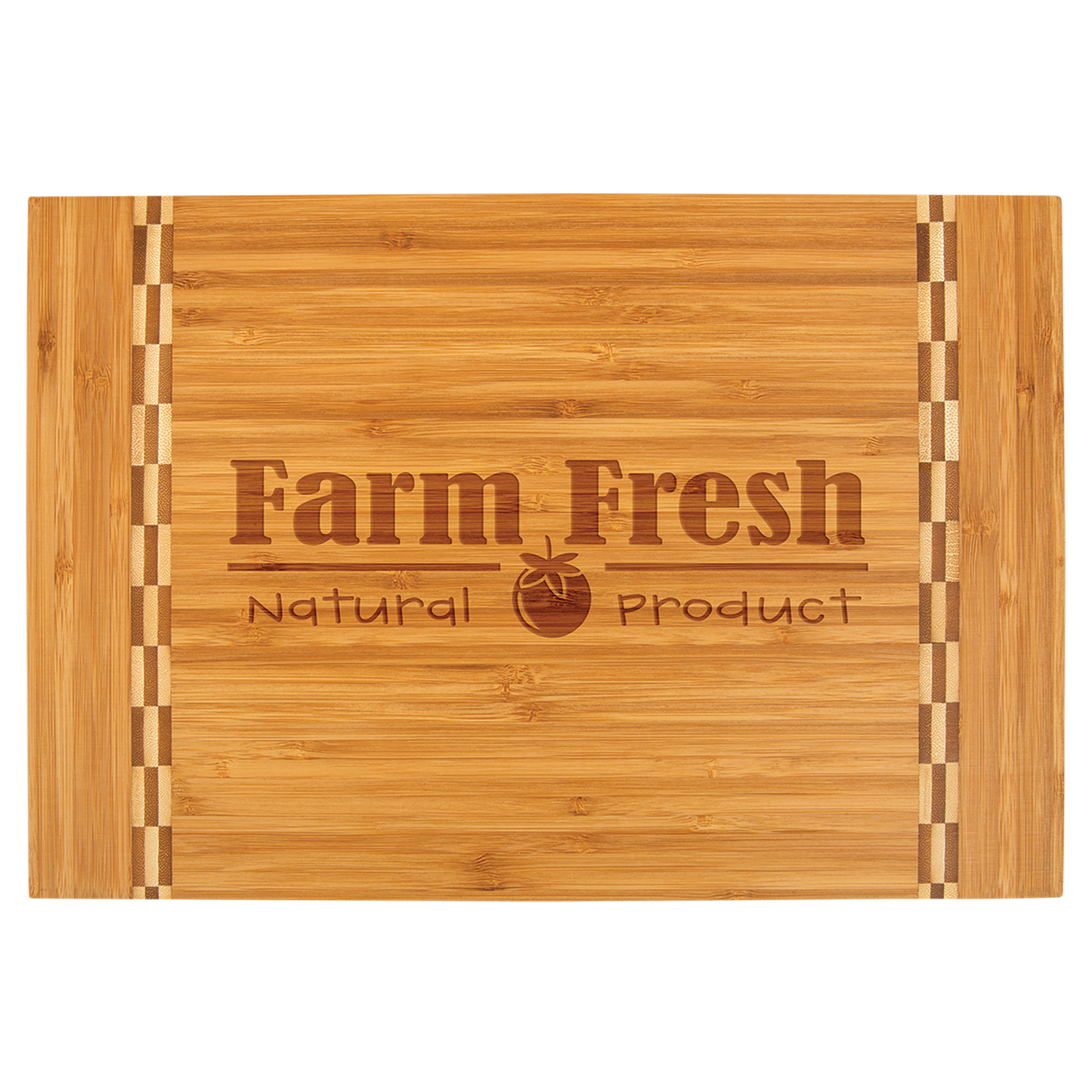 15" x 10 1/4" Bamboo Cutting Board with Butcher Block Inlay