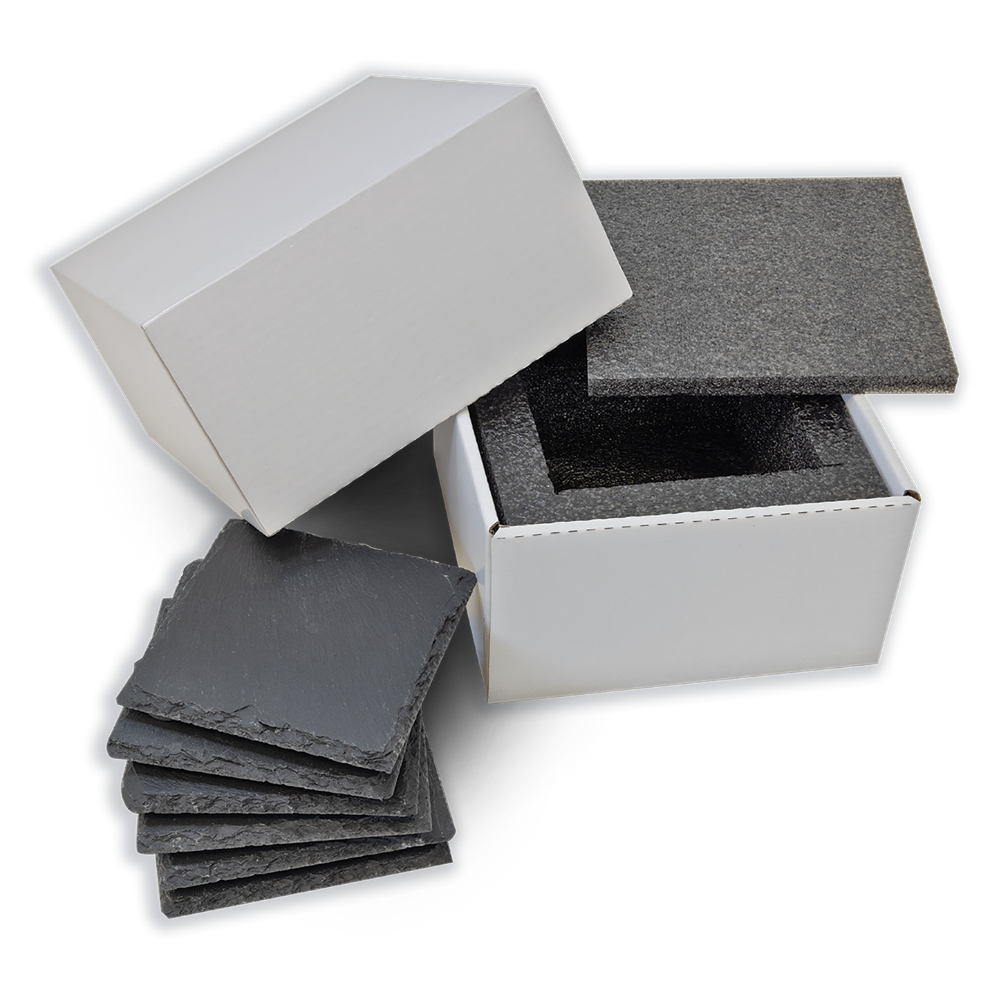 4" x 4" Square Slate Coaster Set-6 Piece