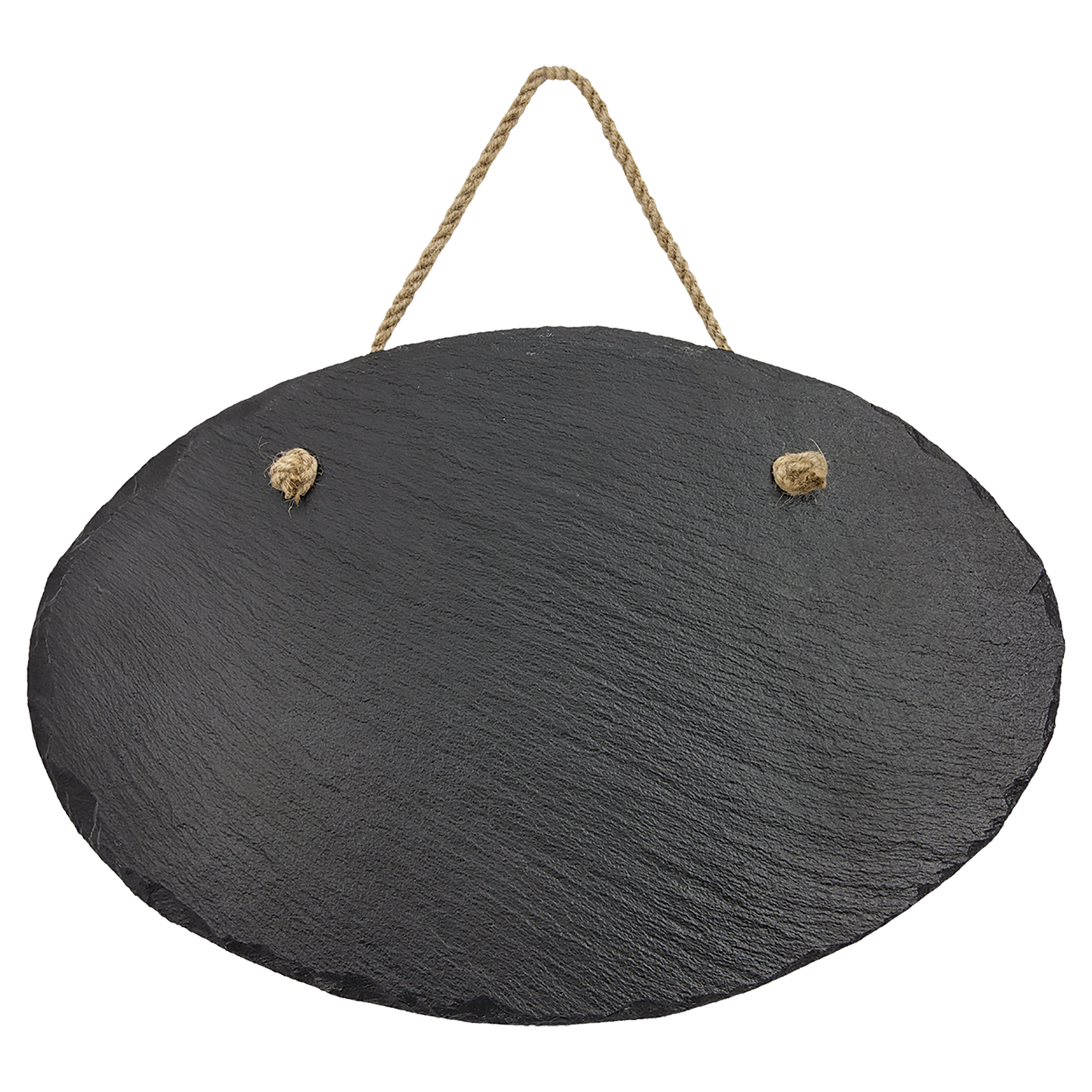 11 3/4" x 7 3/4" Oval Slate Decor with Hanger String