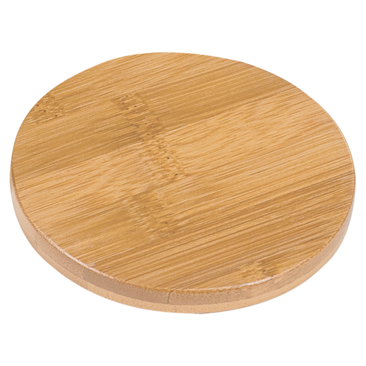 3 1/2" Round Bamboo Coaster