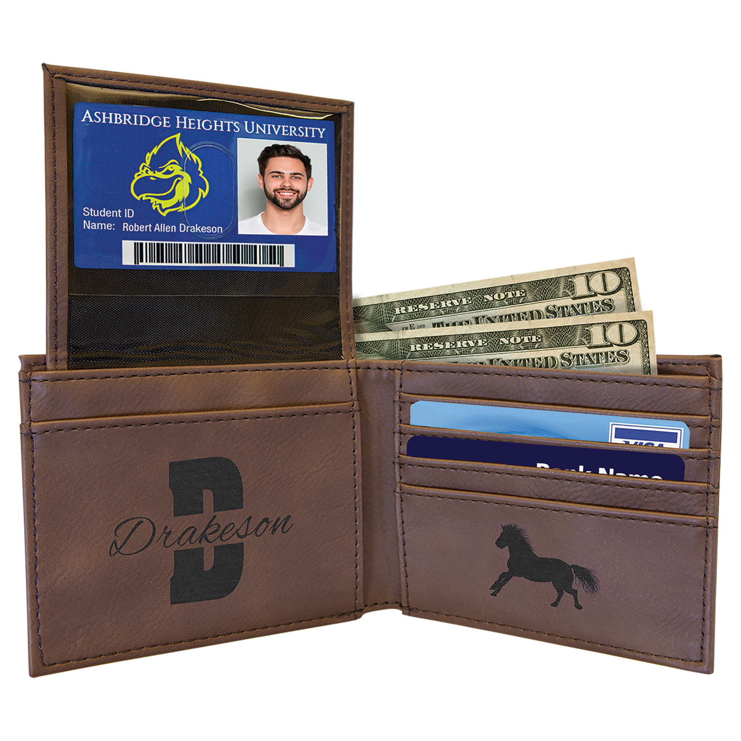 Bi-Fold Wallet w/Flip ID Display