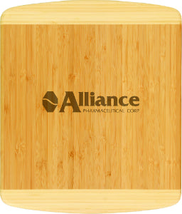 13 1/2" x 11 1/2" Bamboo 2-Tone Cutting Board