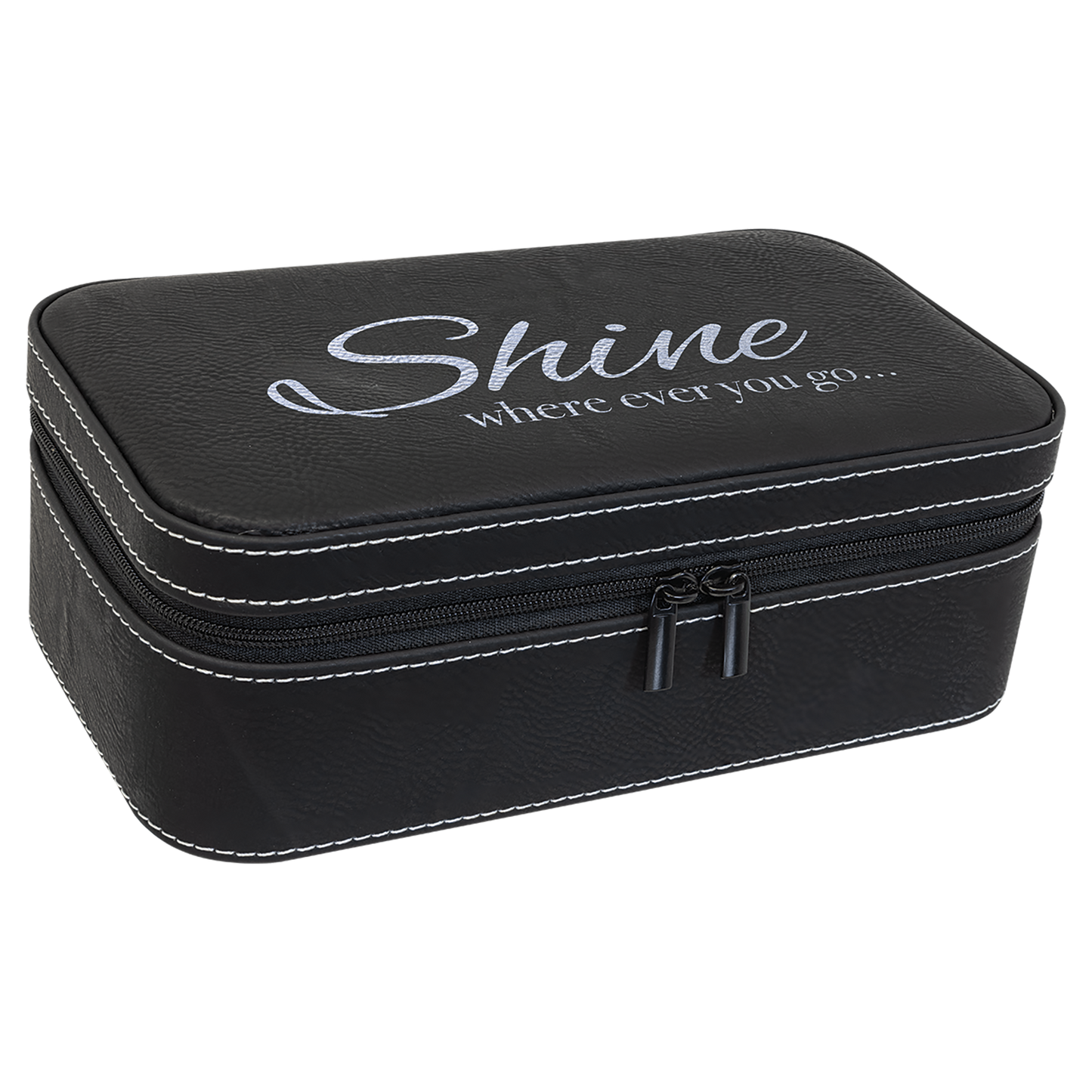 7 1/2" X 4 1/2" Laserable Leatherette Jewelry Box