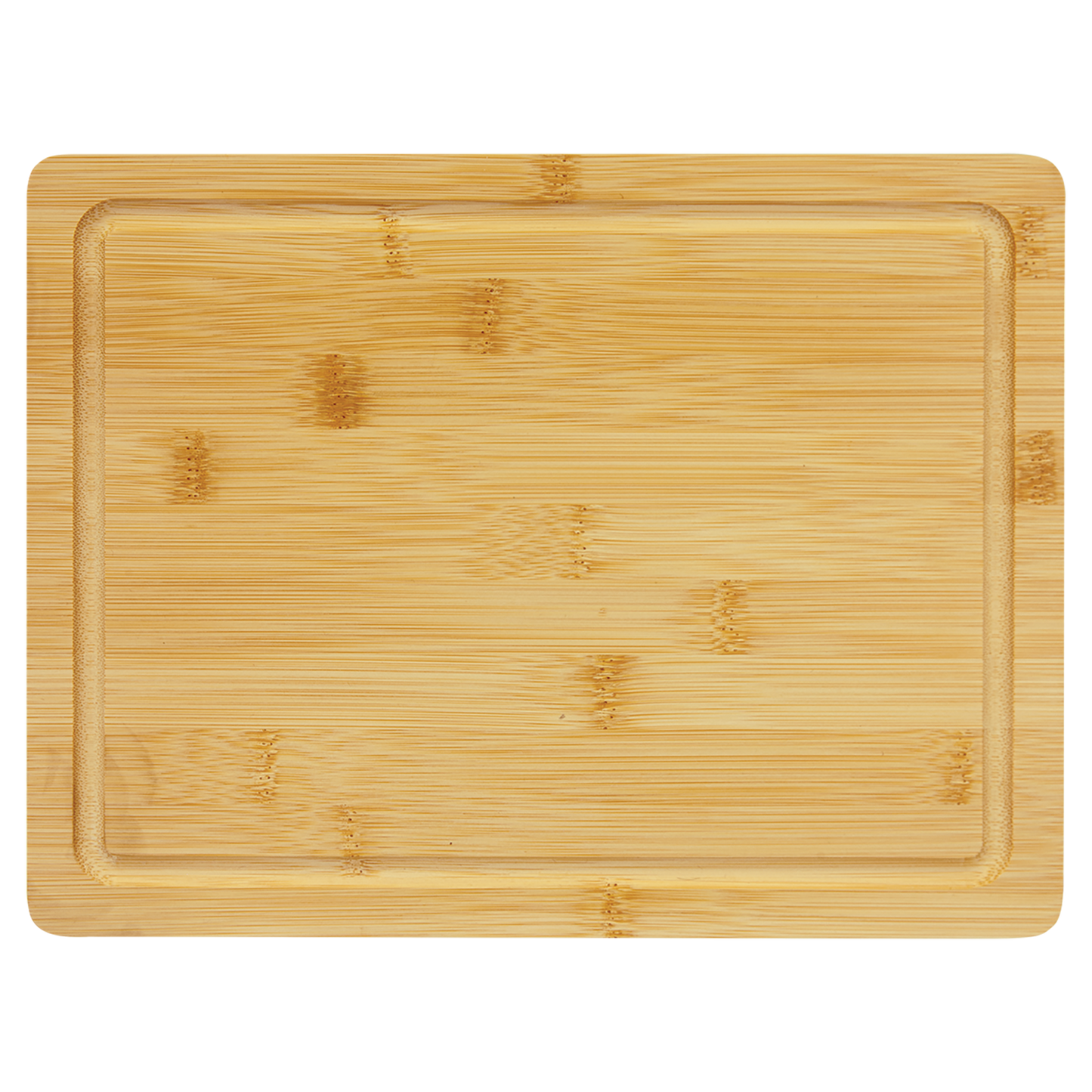 11 1/2" x 8 3/4" Bamboo Cutting Board with Drip Ring