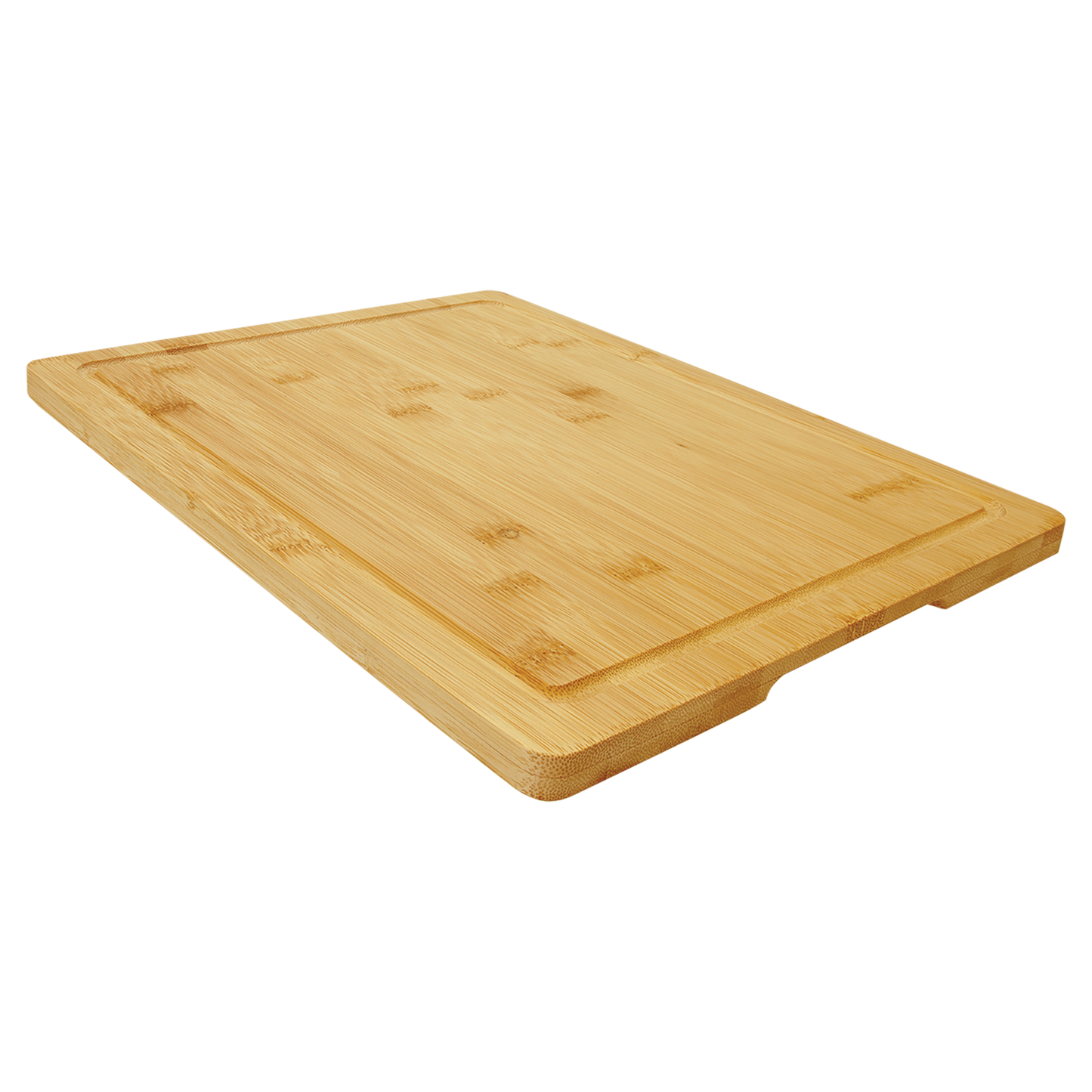 13 3/4" x 11" Bamboo Cutting Board with Drip Ring