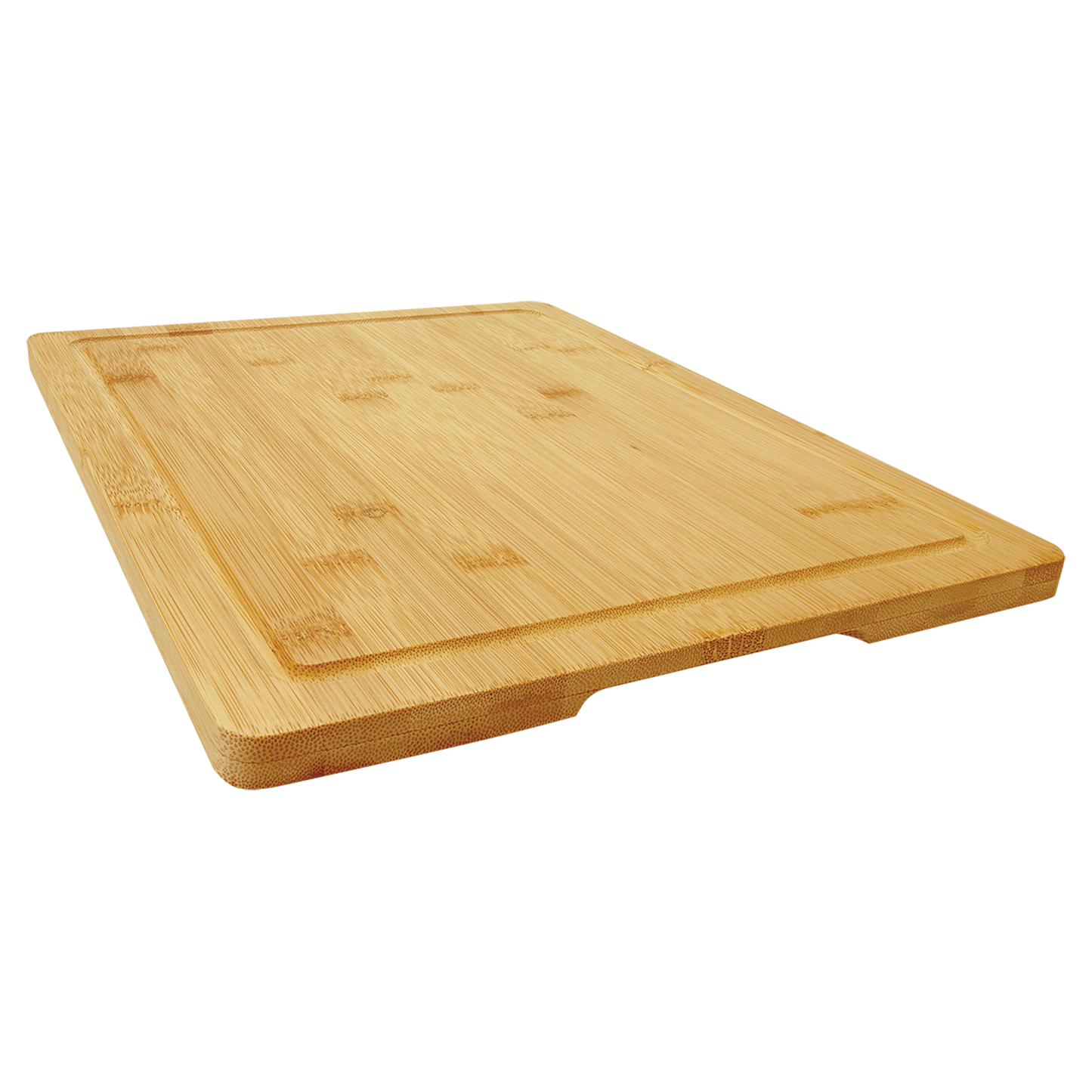 13 3/4" x 11" Bamboo Cutting Board with Drip Ring