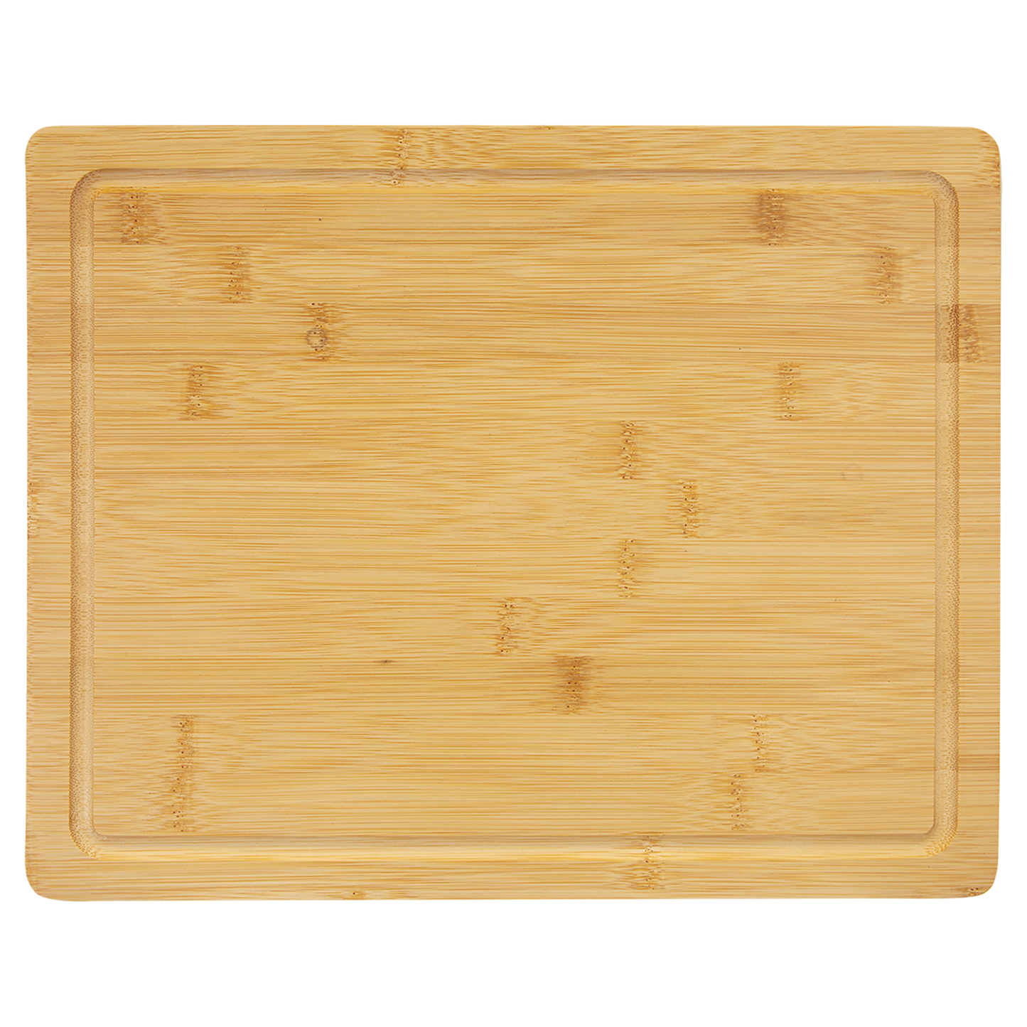 13 3/4" x 11" Bamboo Cutting Board with Drip Ring