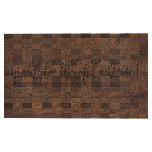 22" x 13" x 1 3/8" Walnut Butcherblock Cutting Board