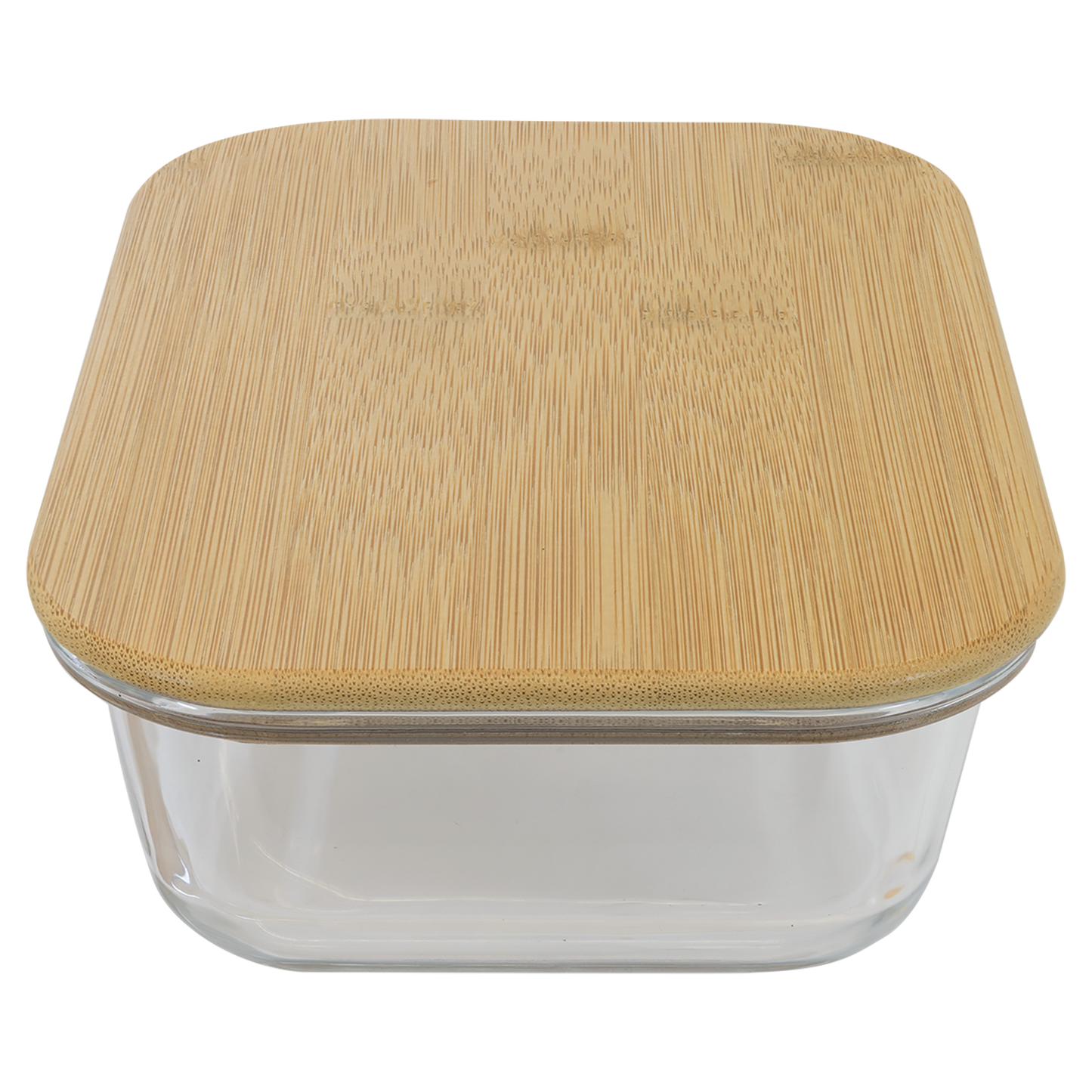 21 oz. Rectangle Glass Container with Bamboo Lid