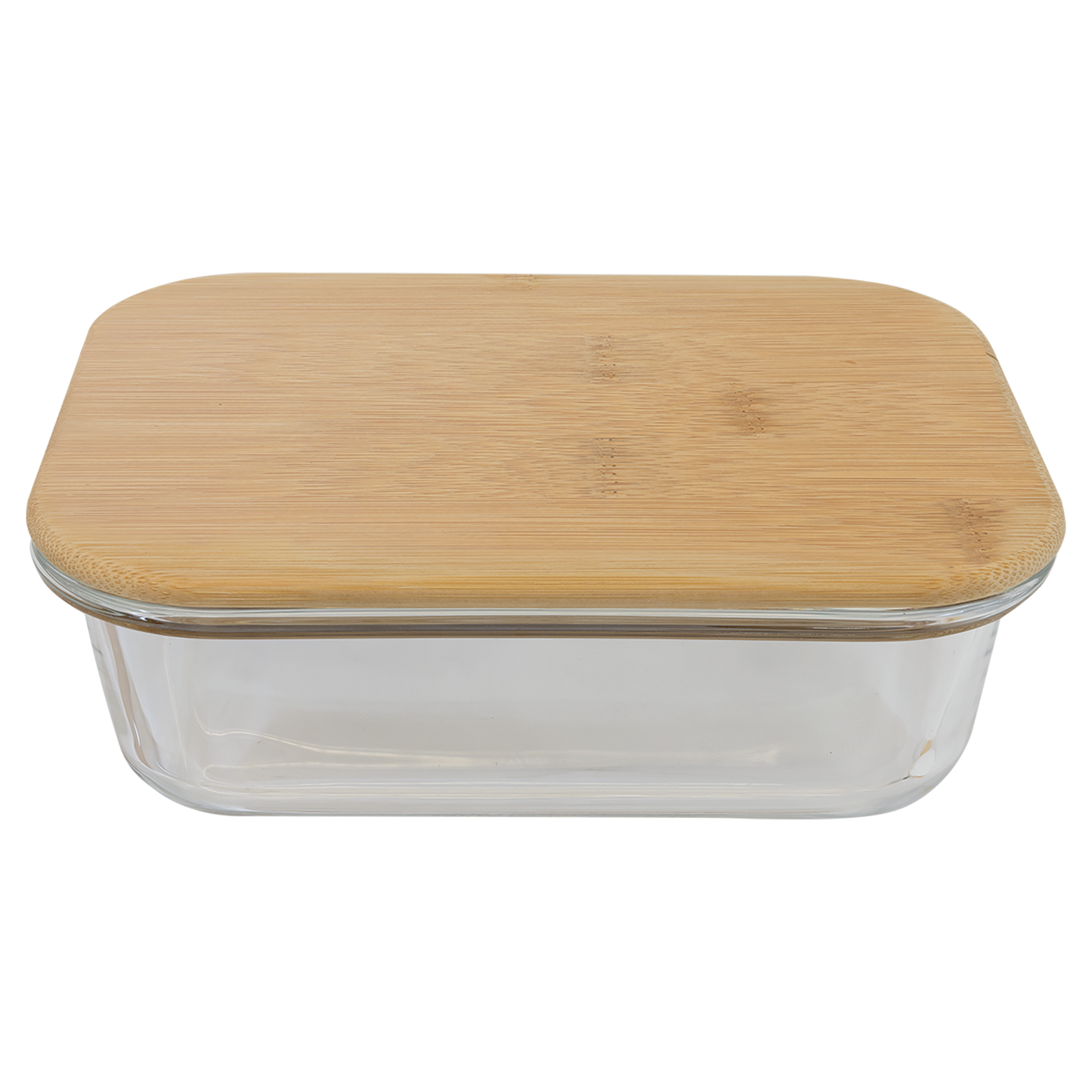 35 oz. Rectangle Glass Container with Bamboo Lid