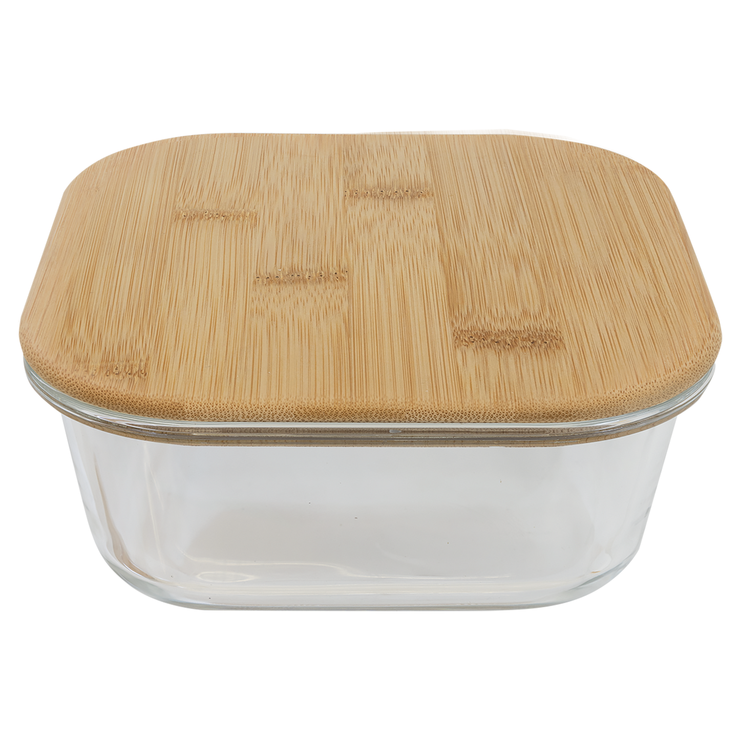 27 oz. Square Glass Container with Bamboo Lid