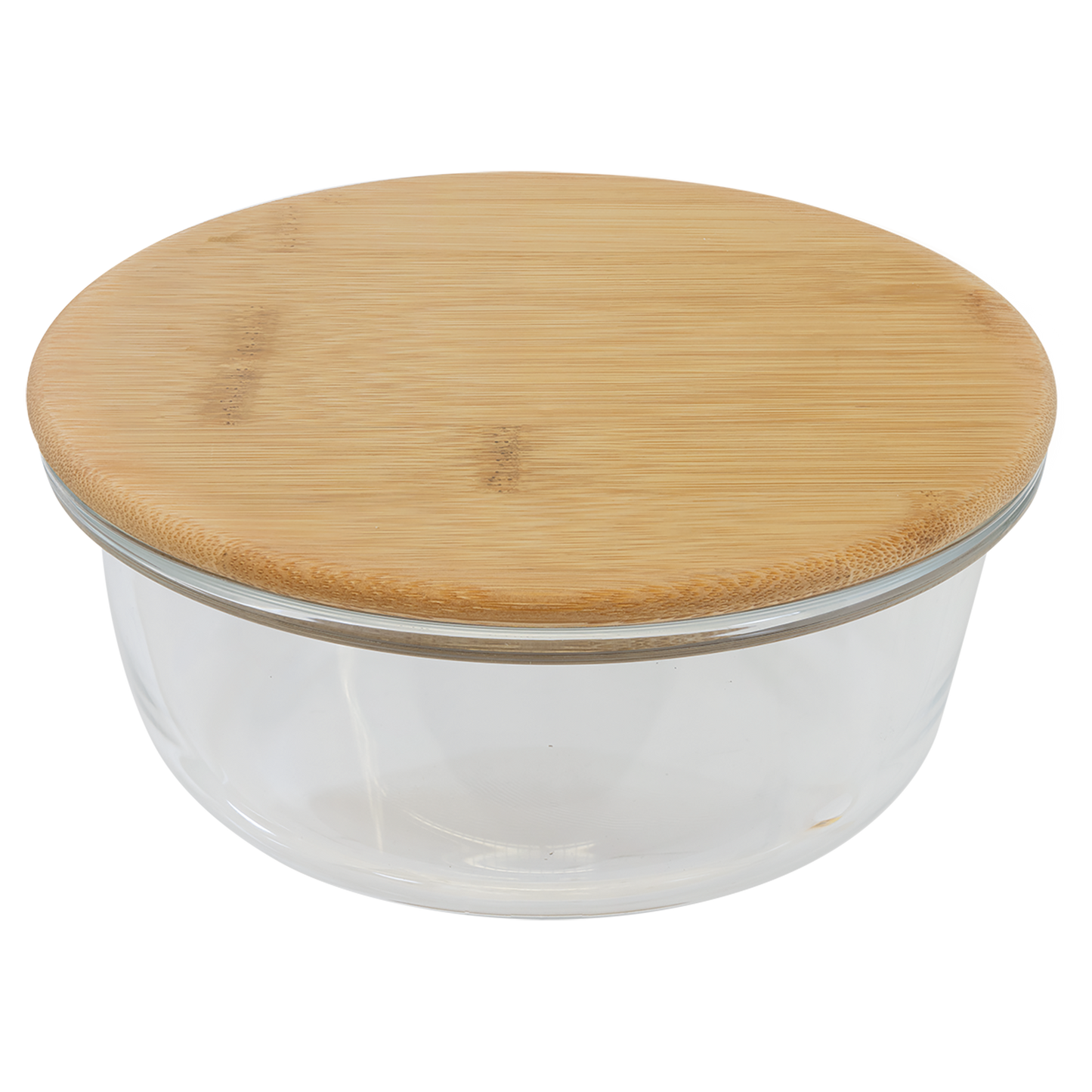 21 oz. Round Glass Container with Bamboo Lid