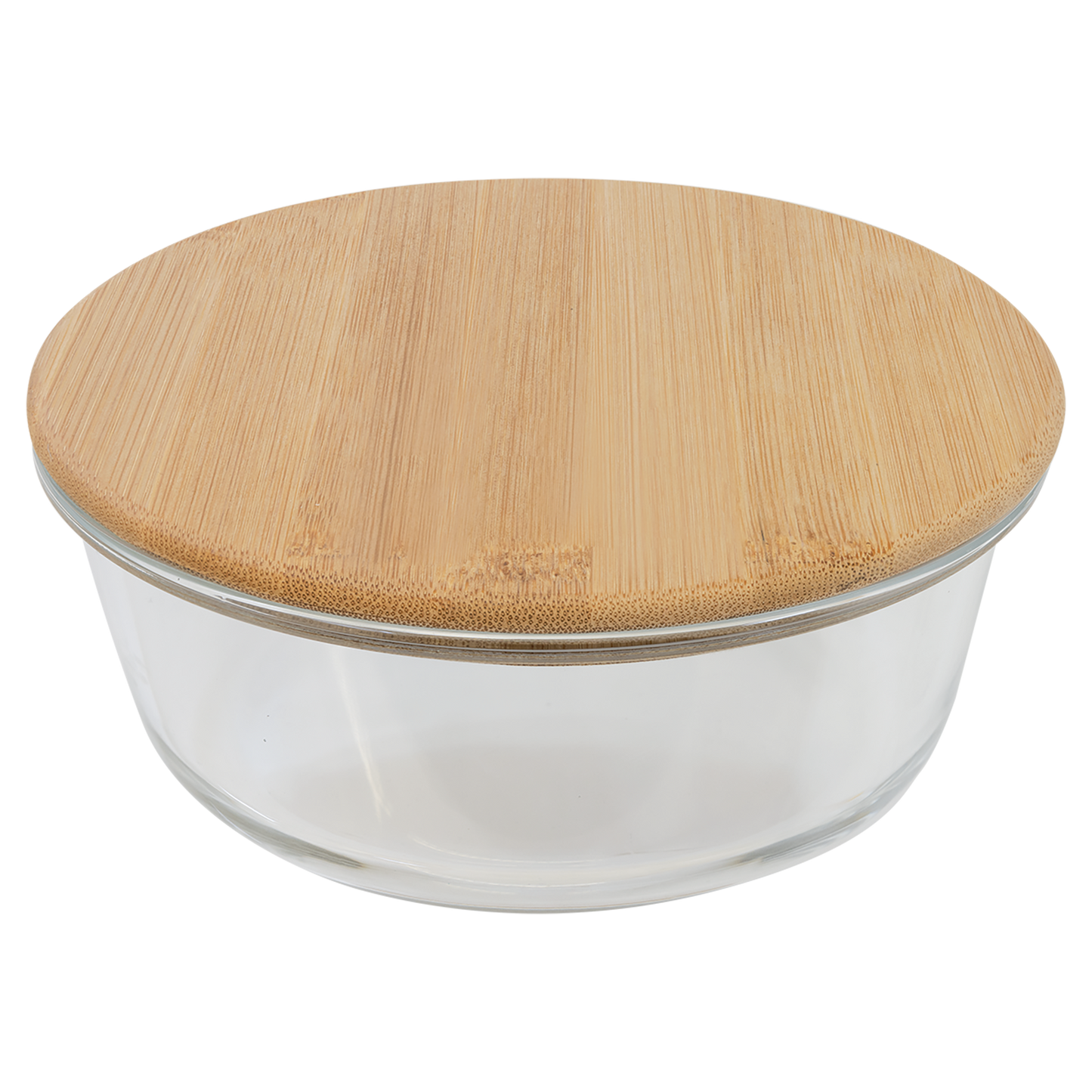 32 oz. Round Glass Container with Bamboo Lid