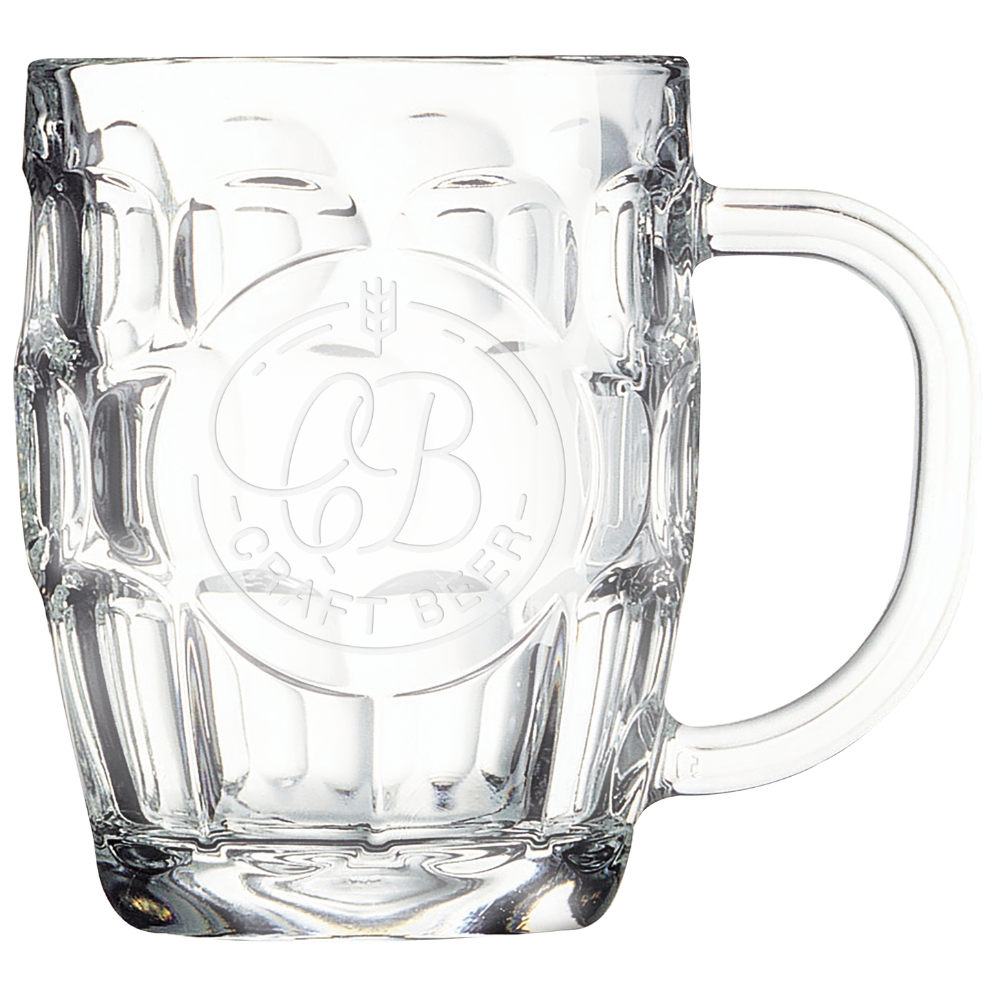 20 oz. Beer Mug with Oval Engraving Area and Handle