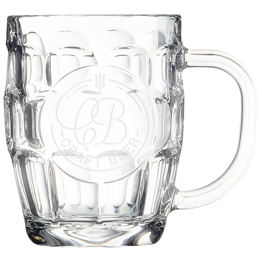 20 oz. Beer Mug with Oval Engraving Area and Handle